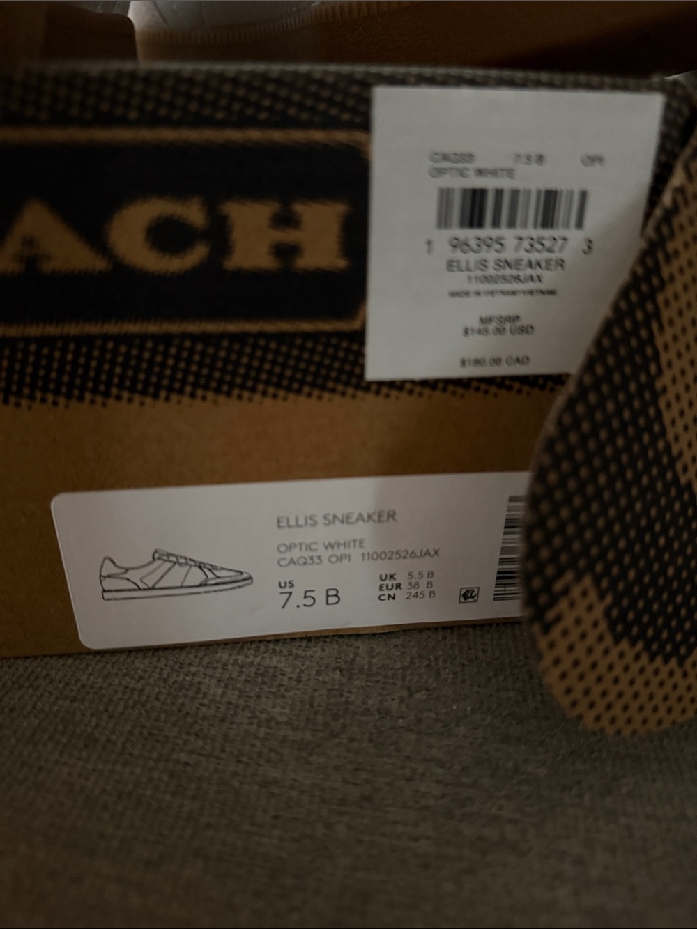 Coach Cream and Gum Sole Low-Top Sneakers - Picture 4 of 7